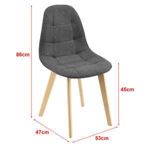 Lot de 4 Chaises de Salle à Manger Kopparberg 86 x 53 x 47 cm plusieurs couleurs [en.casa]