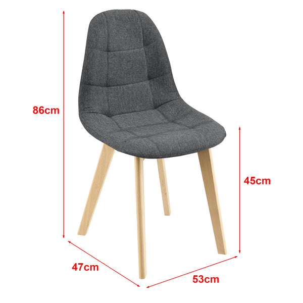 Lot de 4 Chaises de Salle à Manger Kopparberg 86 x 53 x 47 cm plusieurs couleurs [en.casa]