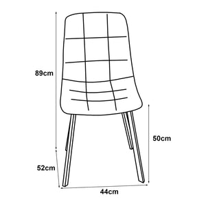 Lot de 2 chaises de salle à manger Lexnitz 89 x 44 x 52 cm [en.casa]