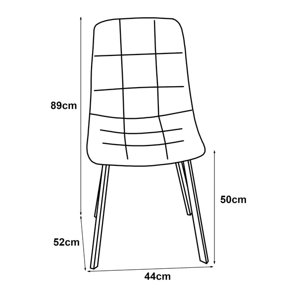 Lot de 2 chaises de salle à manger Lexnitz 89 x 44 x 52 cm [en.casa]