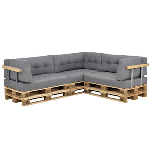 [en.casa] Coussin d’assise / de dossier / d’angle avec palette ou en kit pour canapé euro palette In/Extérieur meubles rembourrés