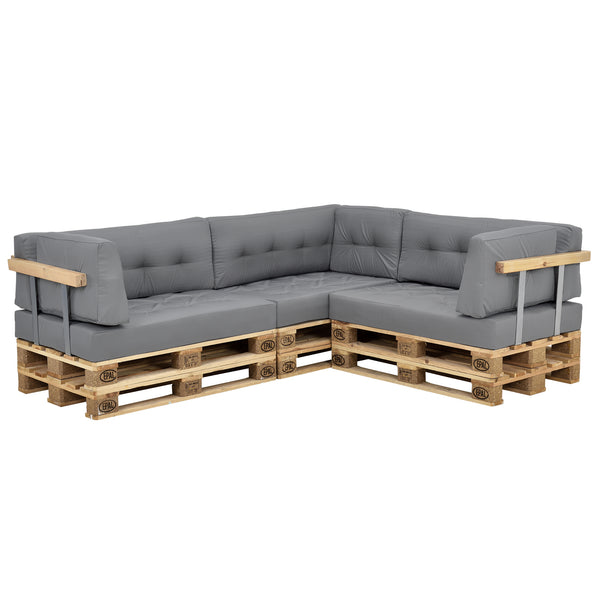 [en.casa] Coussin d’assise / de dossier / d’angle avec palette ou en kit pour canapé euro palette In/Extérieur meubles rembourrés