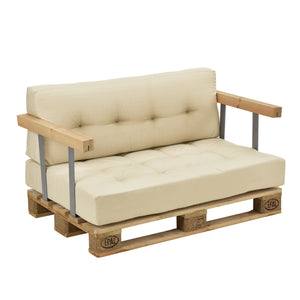 [en.casa] Coussin d’assise / de dossier / d’angle avec palette ou en kit pour canapé euro palette In/Extérieur meubles rembourrés