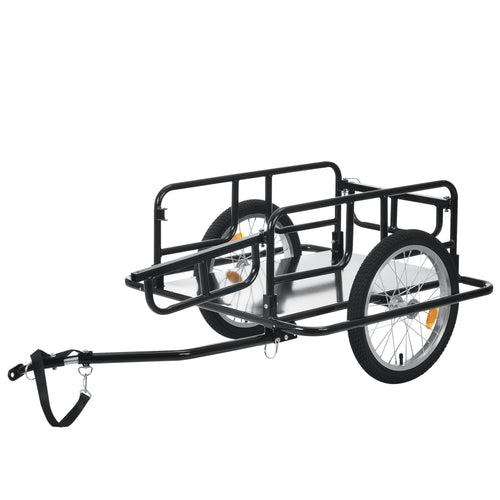 Remorque Vélo de Transport 130 x 72 x 49 cm Capacité max. 40 kg Noir [pro.tec]