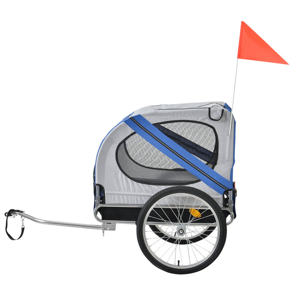 Remorque Vélo pour Chien Capacité 26 kg 138 x 71 x 90 cm Gris Noir [pro.tec]