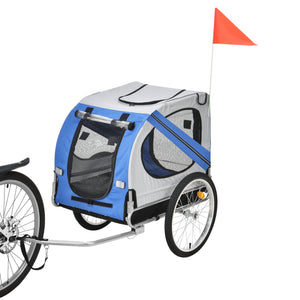 Remorque Vélo pour Chien Capacité 26 kg 138 x 71 x 90 cm Gris Noir [pro.tec]