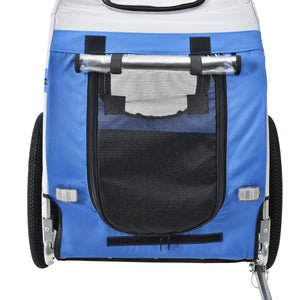 Remorque Vélo pour Chien Capacité 26 kg 138 x 71 x 90 cm Gris Noir [pro.tec]
