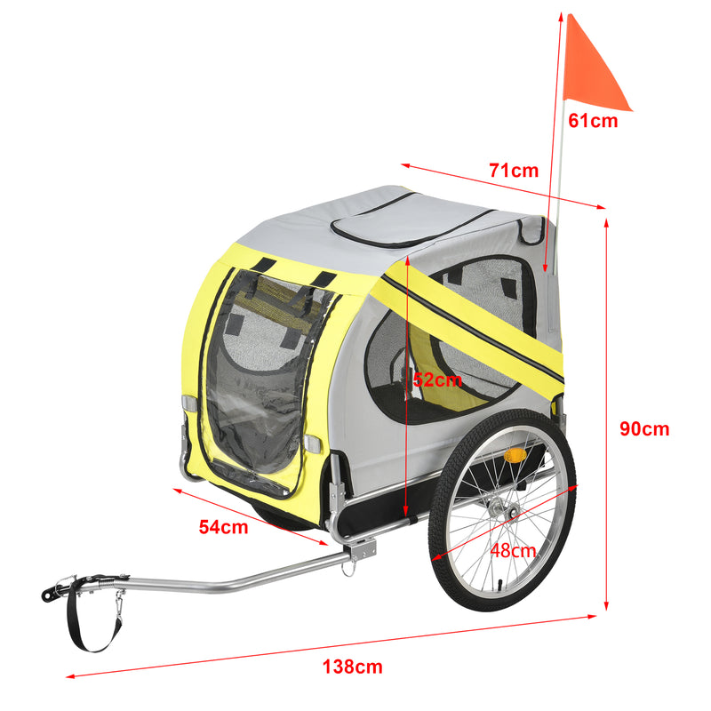 Maatschets Fietskar fietsaanhanger hondenfietskar opvouwbaar 138x71x90 cm verschillende kleuren