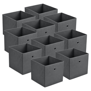 Kast organizers set van 10 opberg box/doos/mand/vakken 28x30x30 cm niet geweven stof - 3 varianten