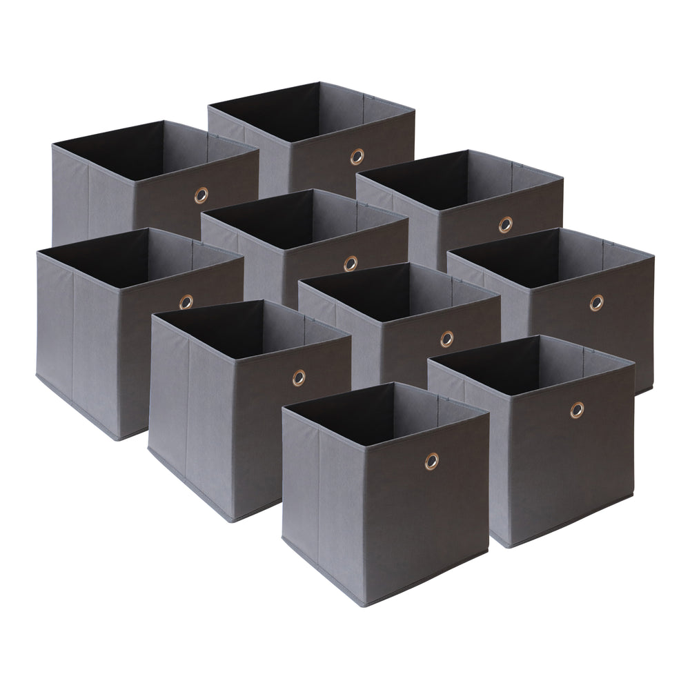 Kast organizers set van 10 opberg box/doos/mand/vakken 28x30x30 cm niet geweven stof - 3 varianten