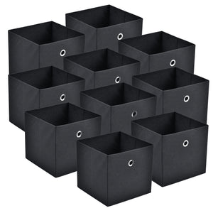 Set de 10 Boîtes de Rangement Textile Non Tissé 28 x 30 x 30 cm [en.casa]
