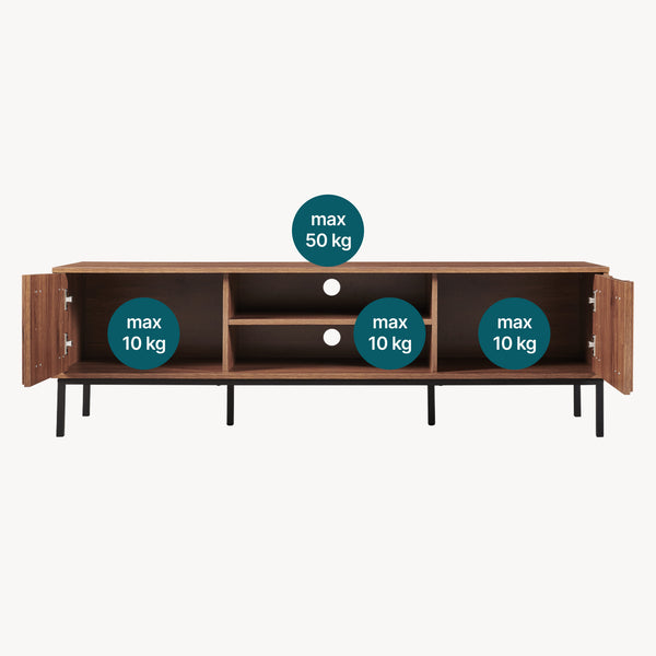 Tv-kast Kilmandar 160x40x49 cm walnootlook [en.casa]