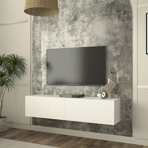 Meuble TV mural Verpsboga 135 x 32 x 30 cm [en.casa]