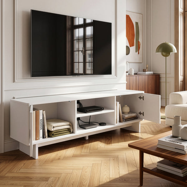 Meuble TV Katanshumn avec 2 portes 150x39x45 cm [en.casa]