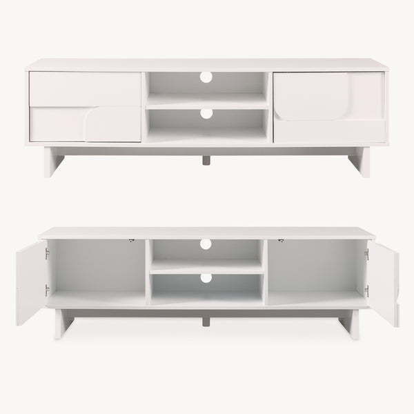Meuble TV Katanshumn avec 2 portes 150x39x45 cm [en.casa]