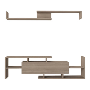 Tv-meubelset Liksefte met wandrek 154x28x42 cm [en.casa]