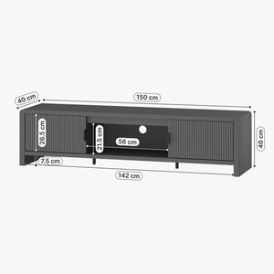 Meuble TV Lukkodso 150 x 40 x 40 cm [en.casa] 