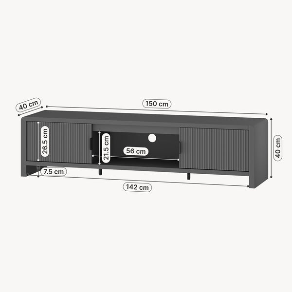 Meuble TV Lukkodso 150 x 40 x 40 cm [en.casa] 