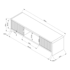 Tv-meubel Lukkodso 150x40x40 cm [en.casa]