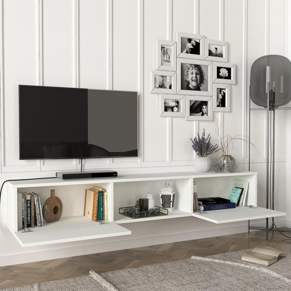 Meuble TV Paltamo 180x31x29,5cm en différentes couleurs [en.casa] - premiumXL