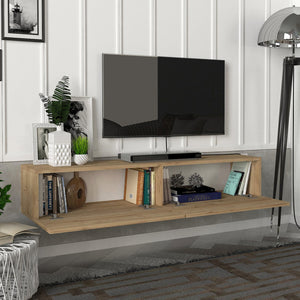 Meuble TV Toivakka 135 x 31 x 25 cm [en.casa]
