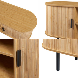 Meuble TV Tvedestrand bamboo 140 x 40 x 55 cm [en.casa]
