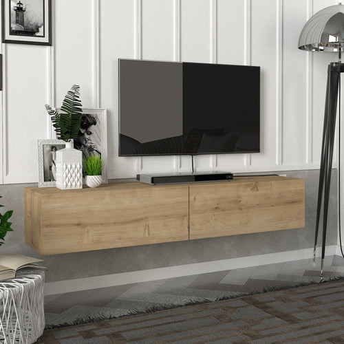 Meuble TV Toivakka 135x31x25cm en différentes couleurs [en.casa] - premiumXL