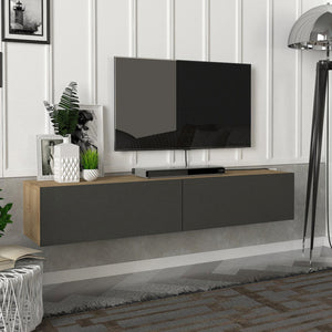 Meuble TV Toivakka 135x31x25cm en différentes couleurs [en.casa] - premiumXL