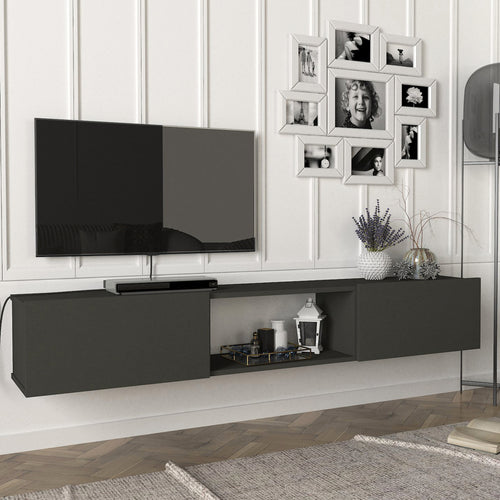 Meuble TV Paltamo 180x31x29,5cm en différentes couleurs [en.casa] - premiumXL