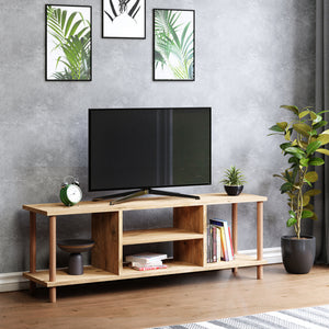 Meuble TV Ærøskøbing avec 2 compartiments de rangement 43x120x29 cm coloris assortis [en.casa] - premiumXL