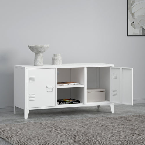Meuble TV Kotka avec portes [en.casa] - premiumXL