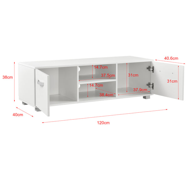 Meuble TV Laugar Panneau de Particules 120 x 40 x 38 cm [en.casa]