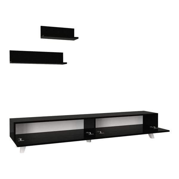 [en.casa] TV-meubel met plankenset Saarijärvi - 3 varianten