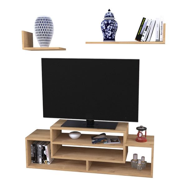 [en.casa] TV meubel met wandplanken Kinn - 2 varianten