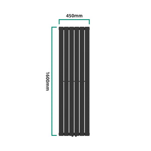 Radiateur à panneau plat Nore 790 W acier 160 x 45 cm noir [neu.haus]