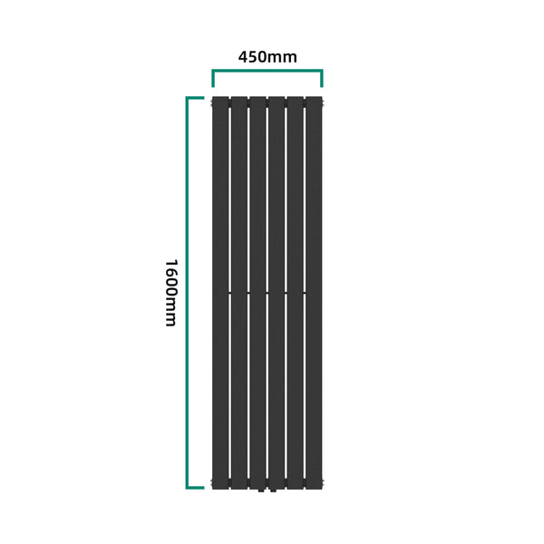 Radiateur à panneau plat Nore 790 W acier 160 x 45 cm noir [neu.haus]