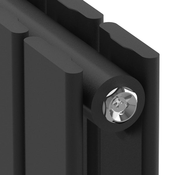 Radiateur à panneaux double Nore 1122 W acier 180 x 30 x 7 cm noir [neu.haus]