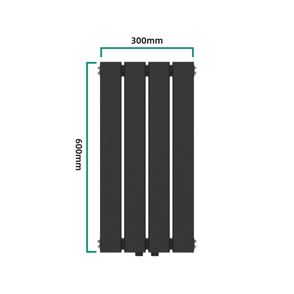 Radiateur à panneau plat Nore 249 W acier 60 x 30 cm noir [neu.haus]