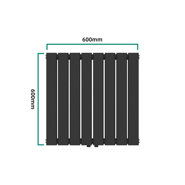 Radiateur à panneaux double Nore 809 W acier 60 x 60 cm noir [neu.haus]