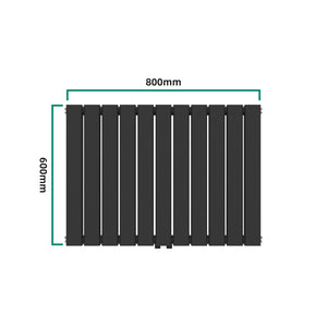 Radiateur à panneaux double Nore 1097 W acier 60 x 80 cm noir [neu.haus]