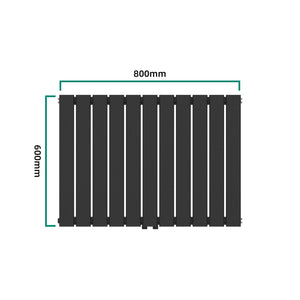 Radiateur à panneau plat Nore 616 W acier 60 x 80 cm noir [neu.haus]