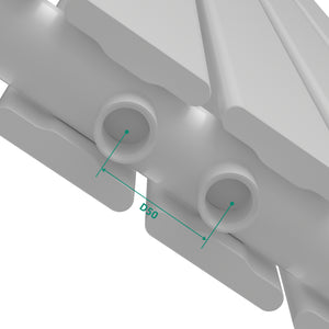 Radiateur à panneaux double Nore 1140 W acier 120 x 45 cm blanc [neu.haus]