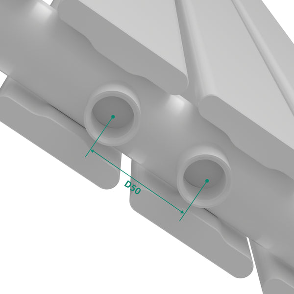 Radiateur à panneaux double Nore 1006 W acier 160 x 30 cm blanc [neu.haus]