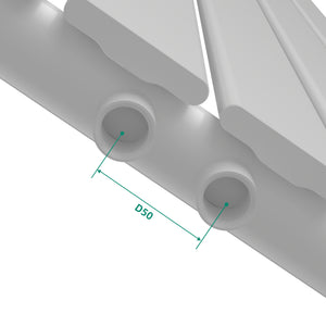 Radiateur à panneau plat Nore 790 W acier 160 x 45 cm blanc [neu.haus]