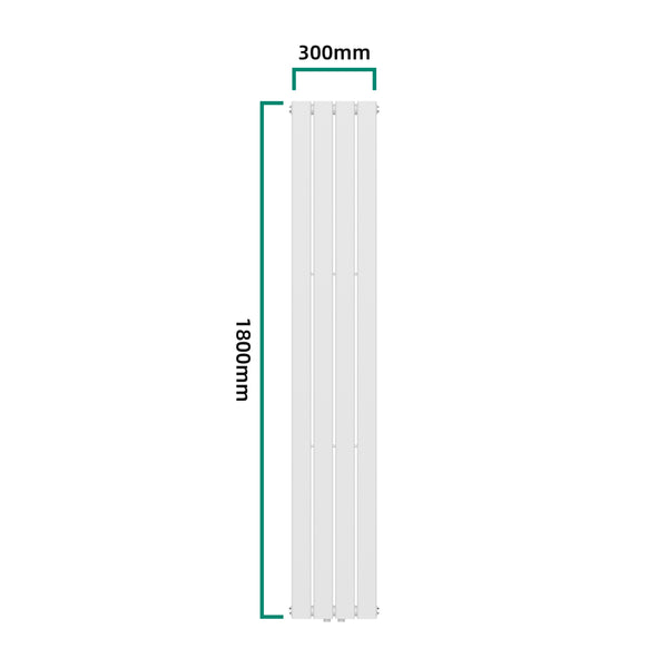 Radiateur à panneau plat Nore 598 W acier 180 x 30 cm blanc [neu.haus]