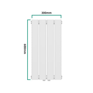 Radiateur à panneau plat Nore 249 W acier 60 x 30 cm blanc [neu.haus]