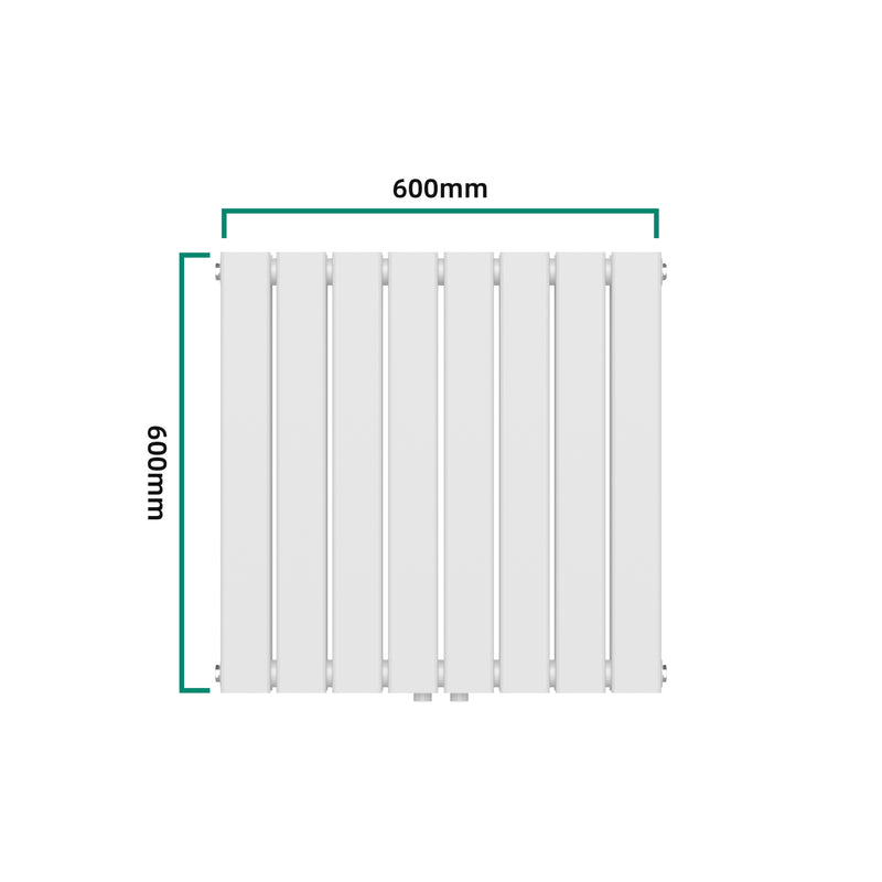 Maatschets [neu.haus] Designradiator Nore 60x60x6,8 cm wit