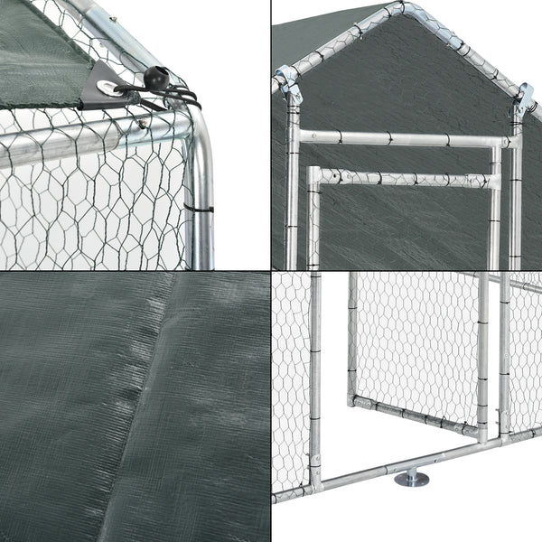 Stalen kippenren kippenhok buitenverblijf - verschillende maten