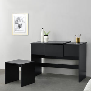 Coiffeuse avec Miroir Escamotable Tabouret Dalvik 72 x 100 x 48 cm [en.casa]