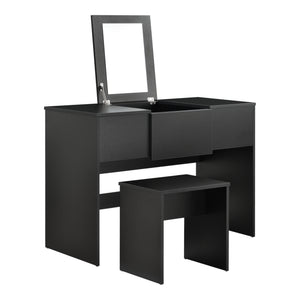Coiffeuse avec Miroir Escamotable Tabouret Dalvik 72 x 100 x 48 cm [en.casa]